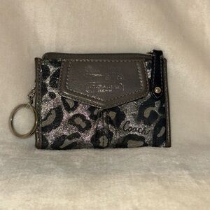 Coach Metallic Leopard Print Wallet